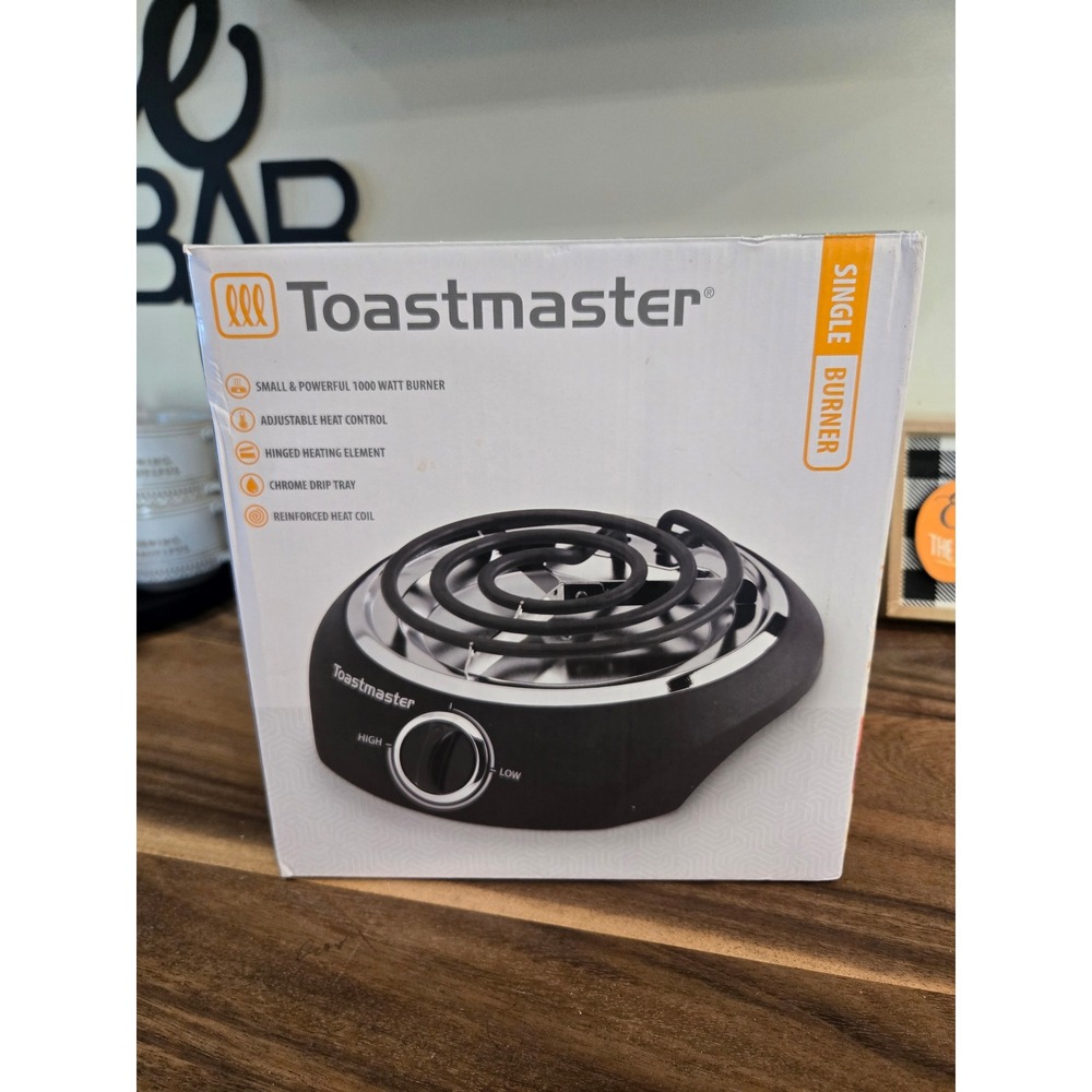 Toastmaster TM-10SB Single Burner Electric Hot Plate 1000W Portable Stove Black
